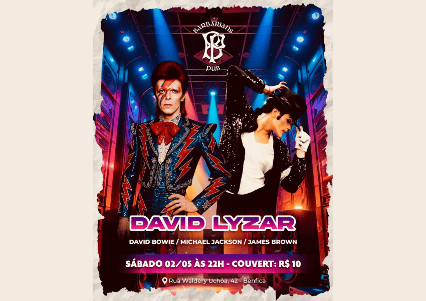 David Lyzar & Banda: uma noite elétrica com clássicos que marcaram gerações no Barbarians Pub