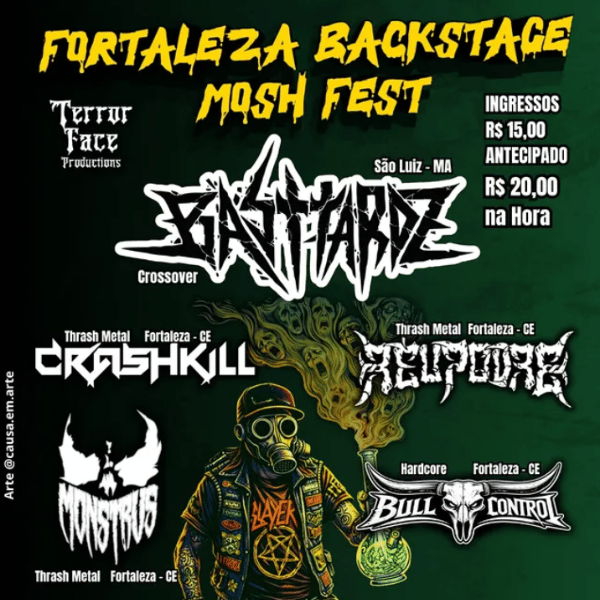 Fortaleza Backstage Mosh Fest promete caos, peso e mosh no Benfica